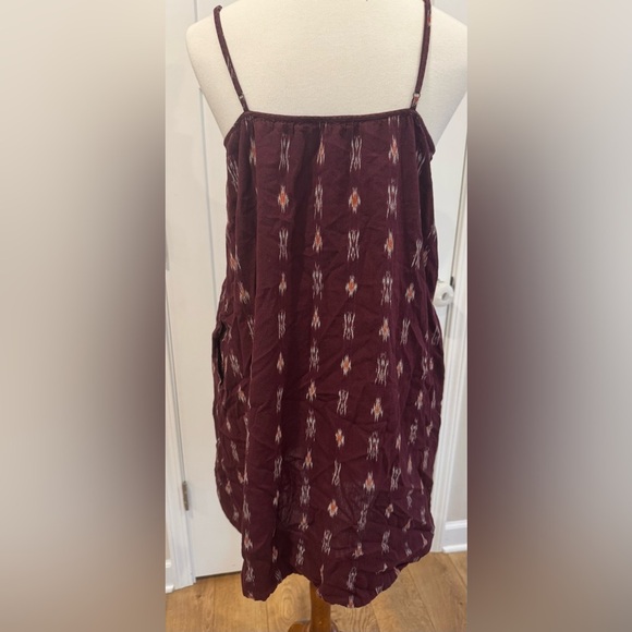 Madewell Burgundy Patterned Dress - Picture 3 of 5